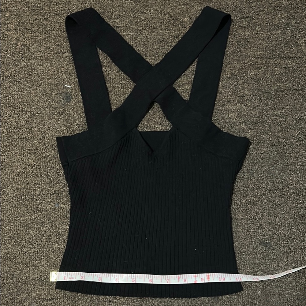 Black cross front Women's tank